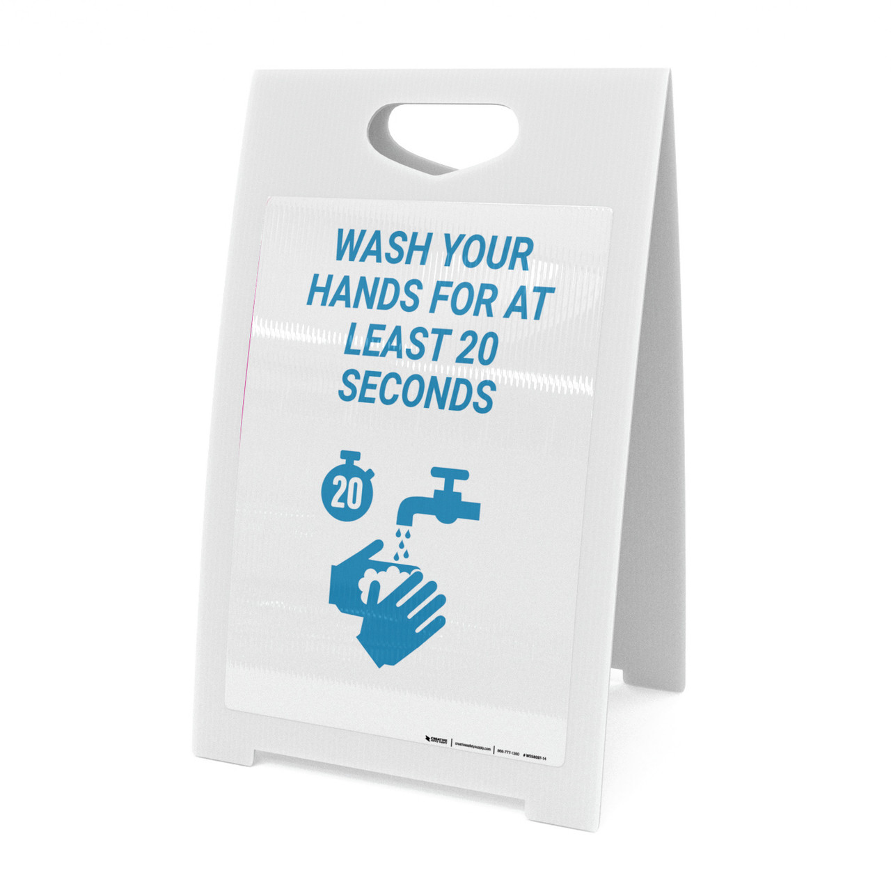 Wash Your Hands For 20 Seconds - A-Frame Sign