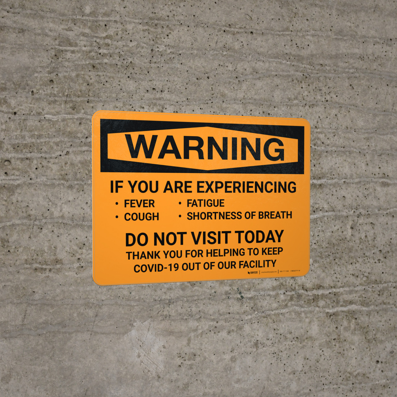 Warning: If You Are Experiencing Symptoms Do Not Visit Landscape - Wall ...