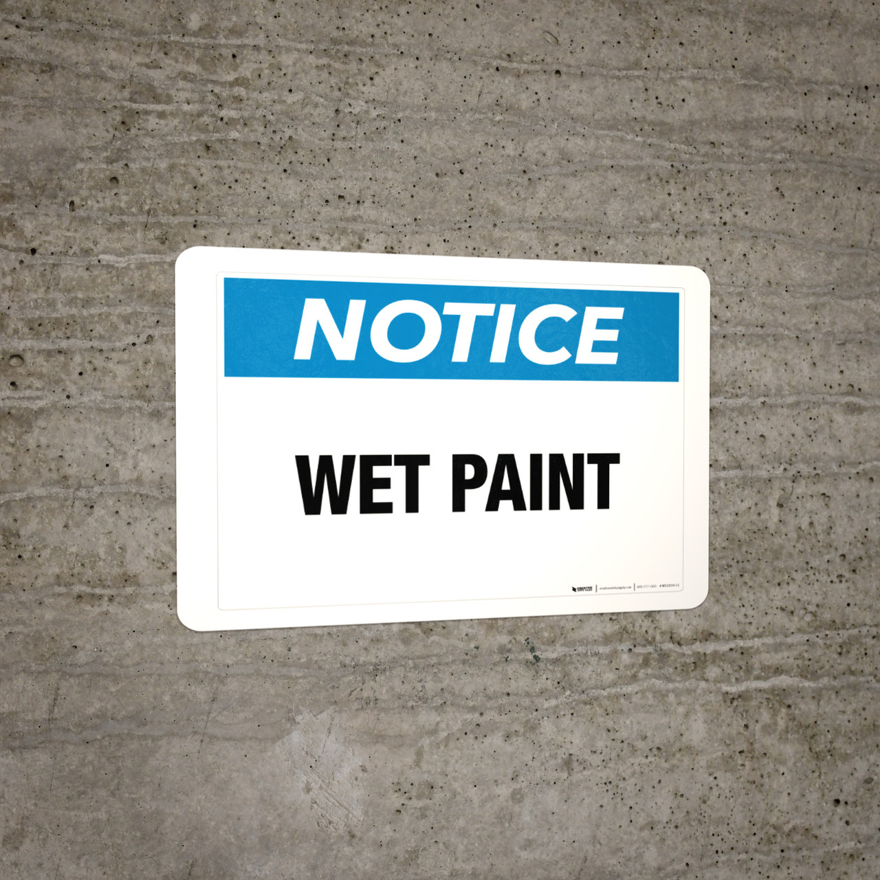 Notice Wet Paint Wall Sign
