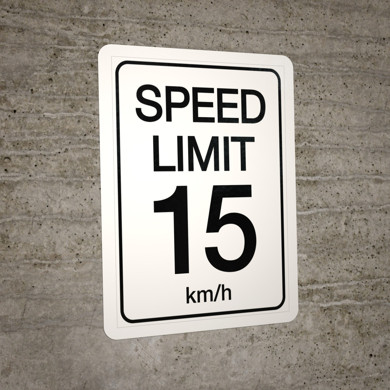 Speed Limit 15 kmh - Wall Sign | Creative Safety Supply