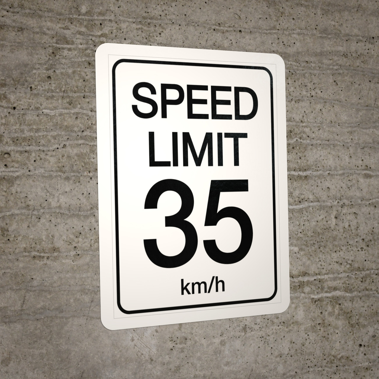 Speed Limit 35 kmh - Wall Sign | Creative Safety Supply