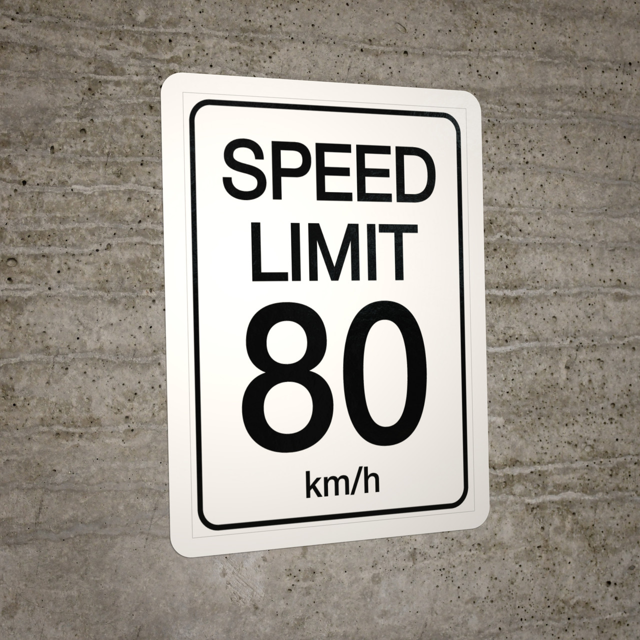 Speed Limit 80 kmh - Wall Sign