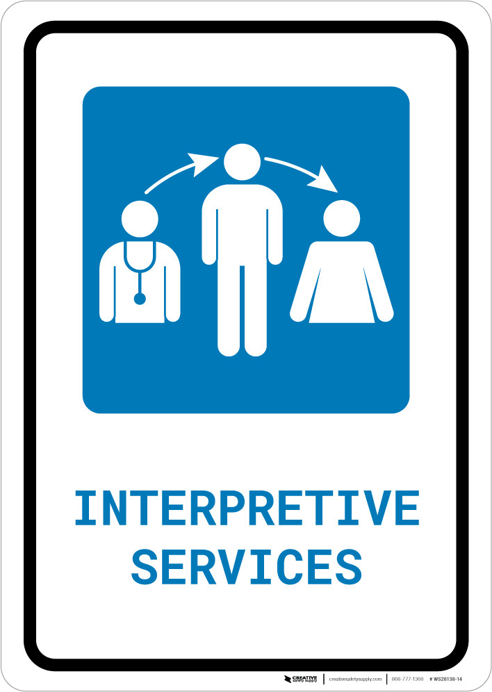 Interpretive Services with Icon Portrait - Wall Sign