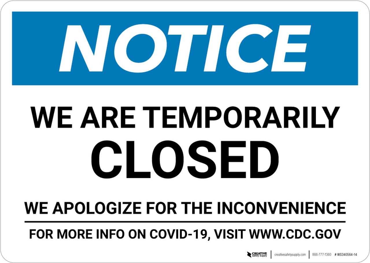 sorry temporarily closed