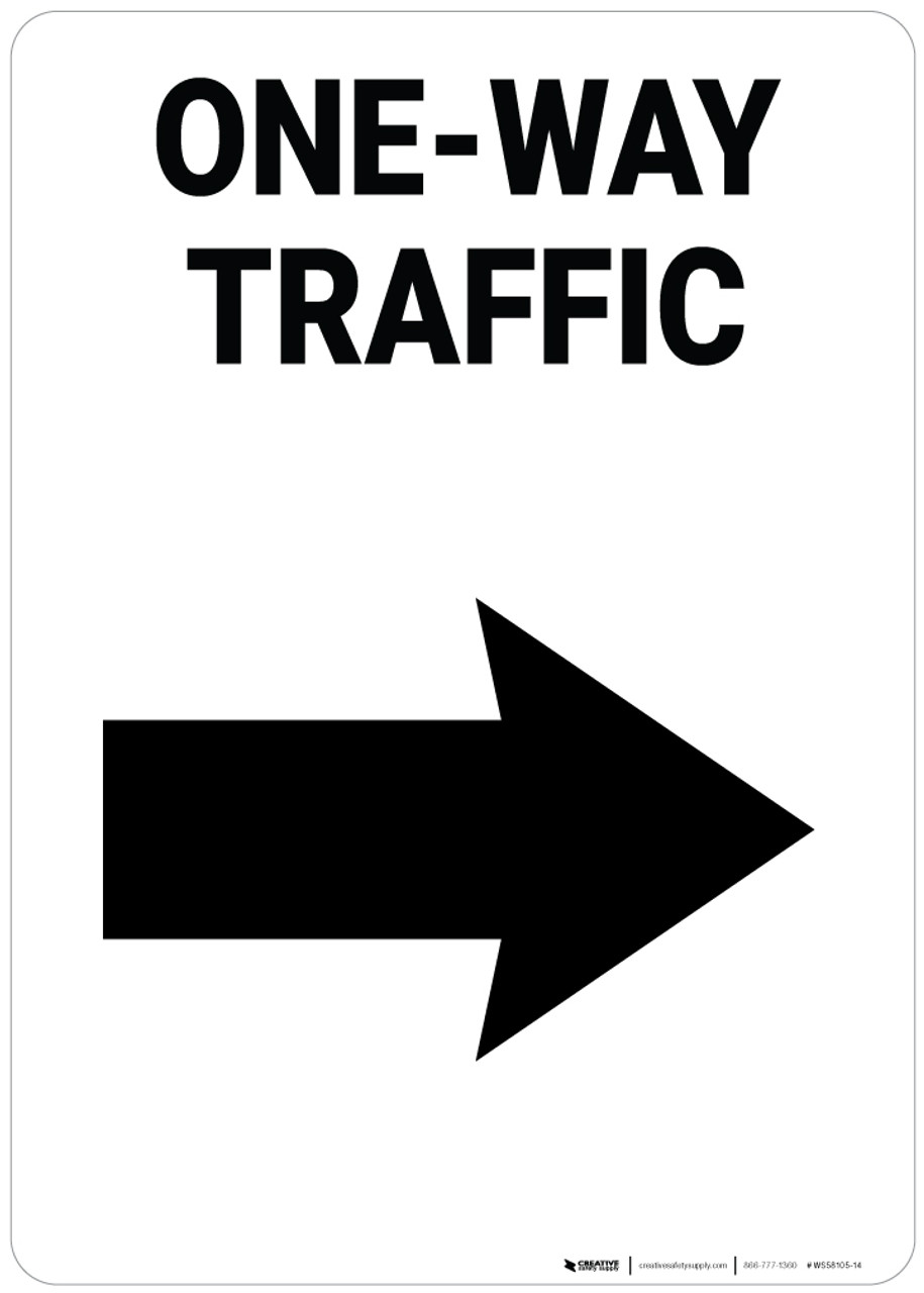 One Way Sign (right Arrow)