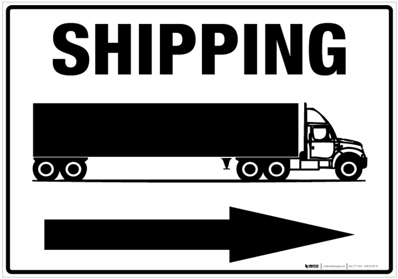 Shipping (Arrow Right) - Wall Sign