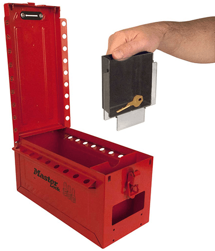 Master Lock® S601 Red Stainless Steel Group Lock Box | Creative