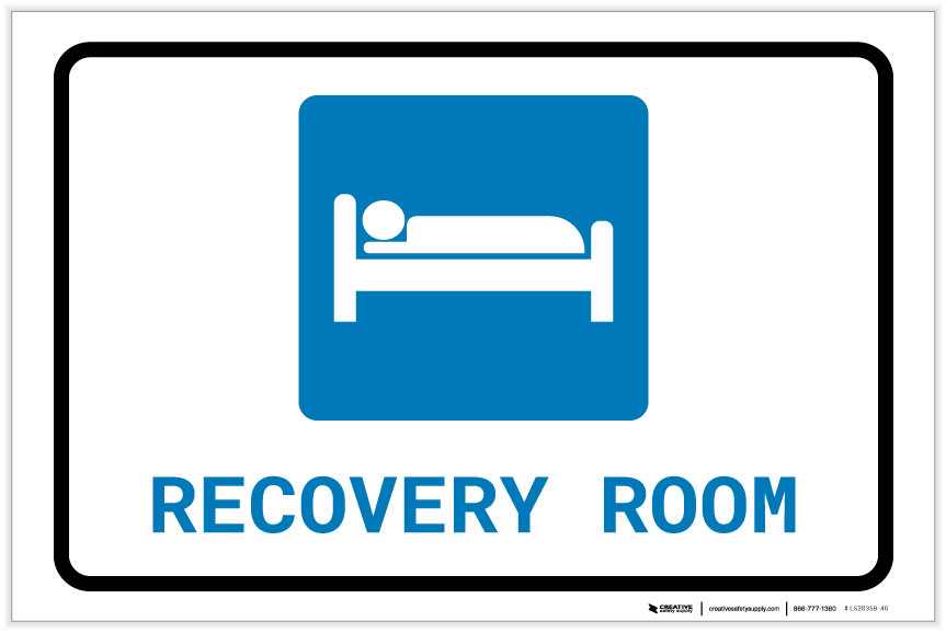 Recovery Room with Icon Landscape - Label | Creative Safety Supply