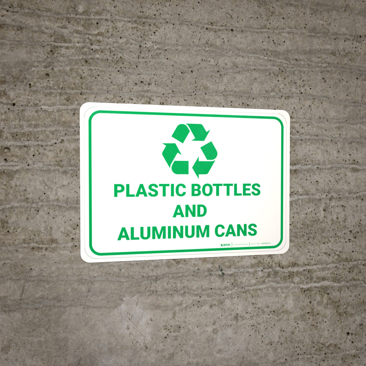 Plastic Bottles and Aluminum Cans Recycling - Wall Sign