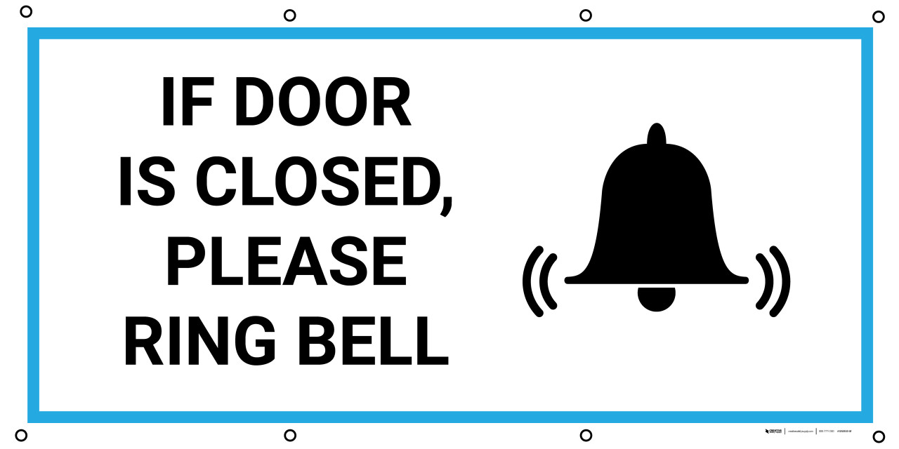 Please Ring The Bell Aluminum Doorbell Sign with Sticker Black and Silver  5.5x1.4 inch