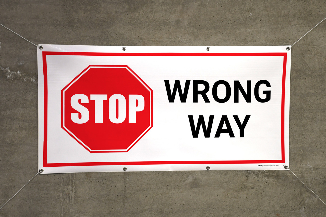 Stop Wrong Way - Banner
