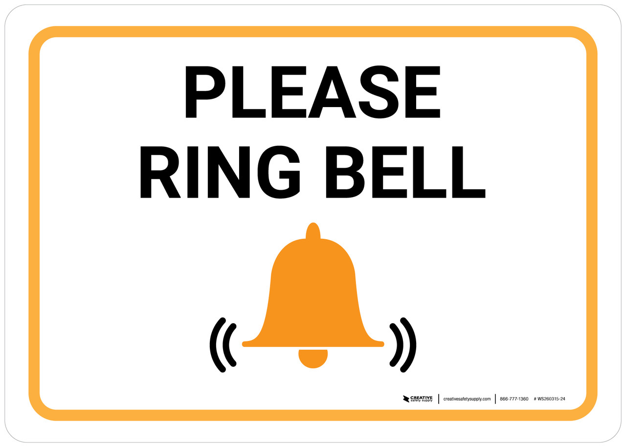 Please Ring Bell Sign by OriginDesigned. Adhesive Acrylic Signage in Red. -  Walmart.com