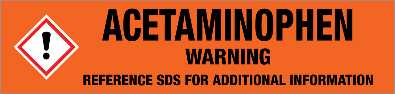 Acetaminophen [CAS# 103-90-2] - GHS Pipe Marking Label