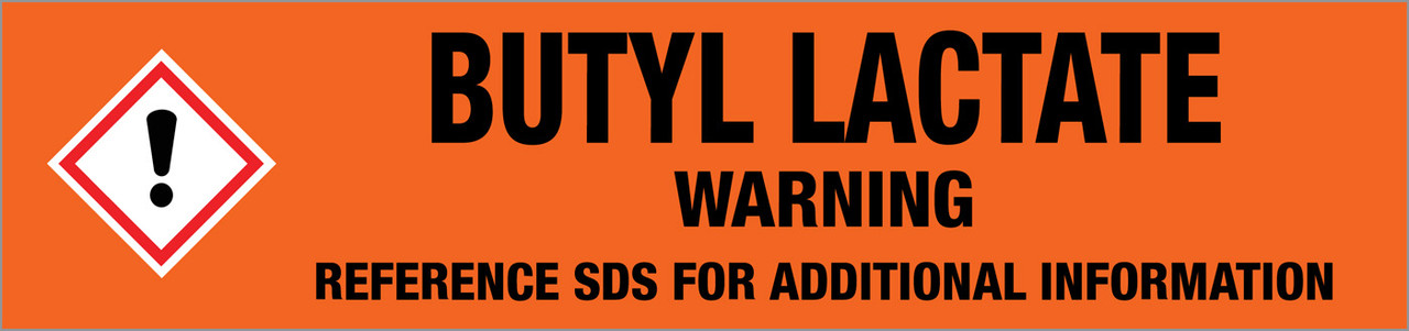 Butyl Lactate [CAS# 138-22-7] - GHS Pipe Marking Label