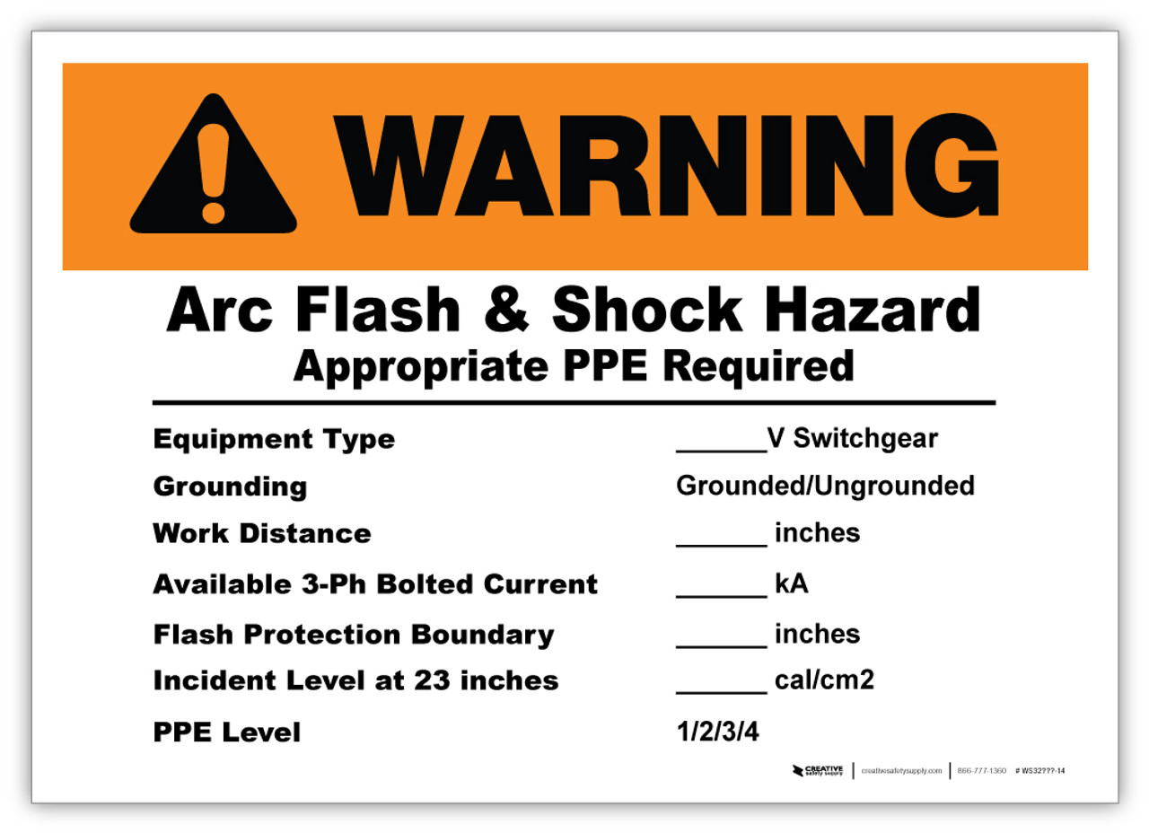 Custom Arc Flash Label
