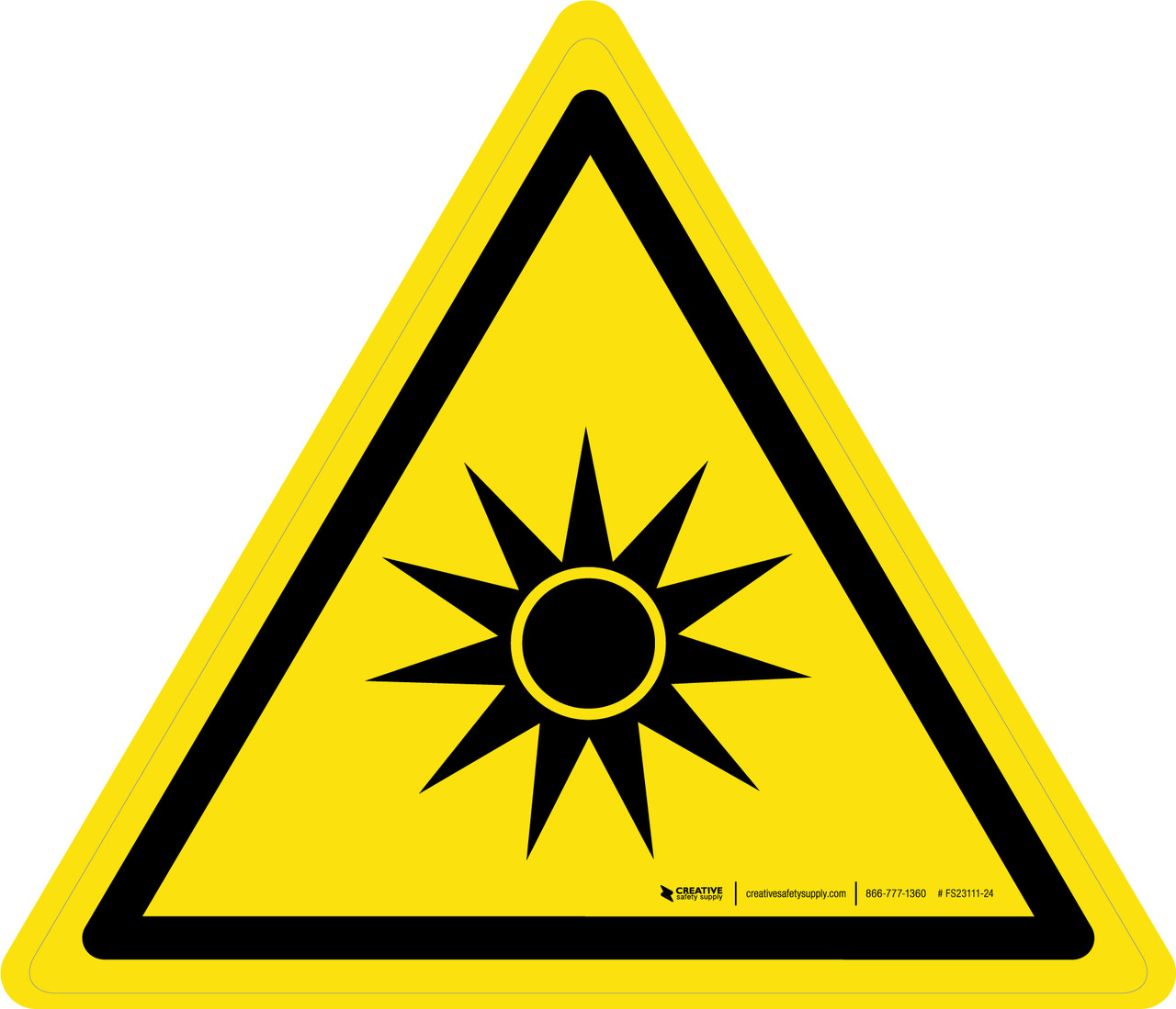 Optical Radiation Warning - ISO Floor Sign | Creative Safety Supply