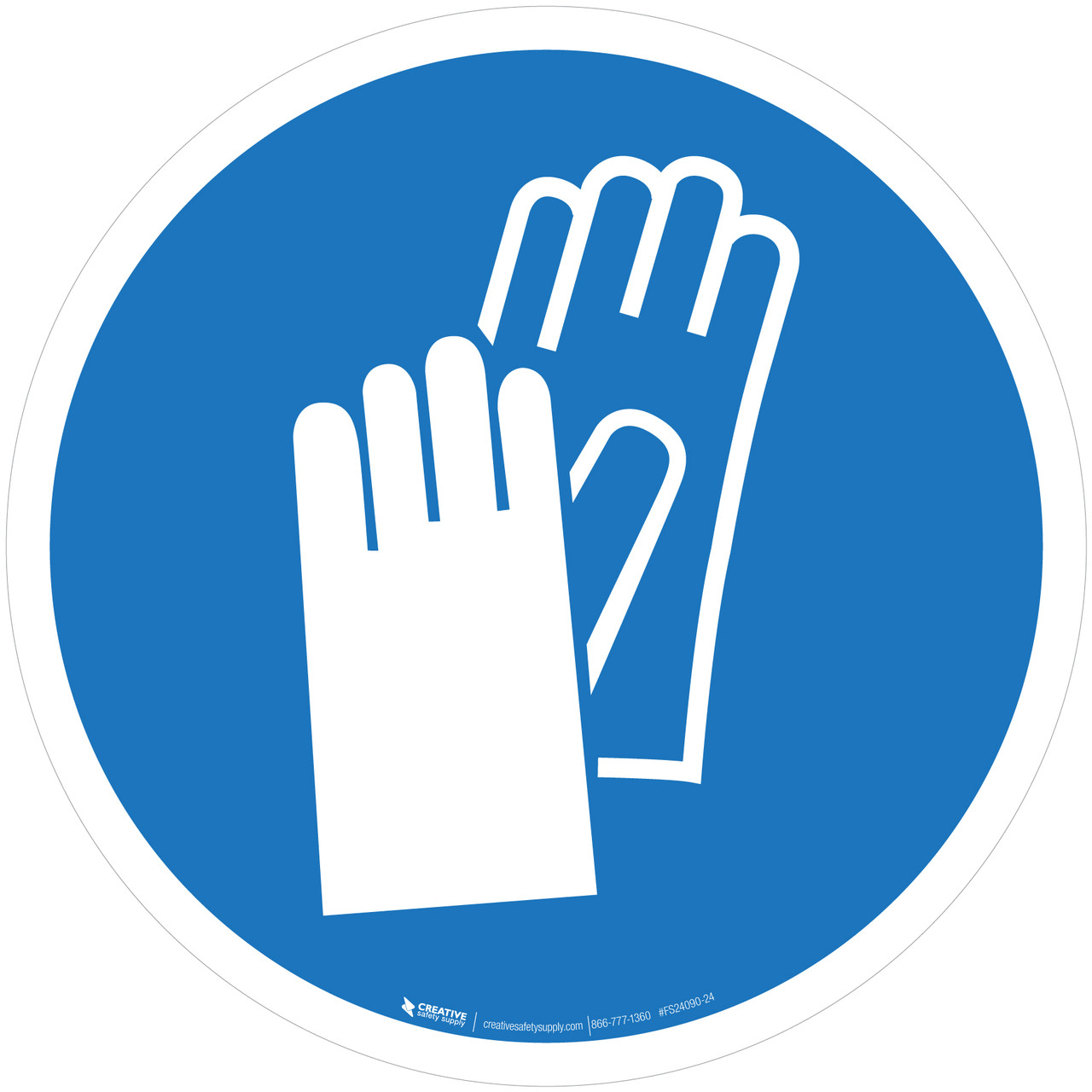 gloves ppe sign