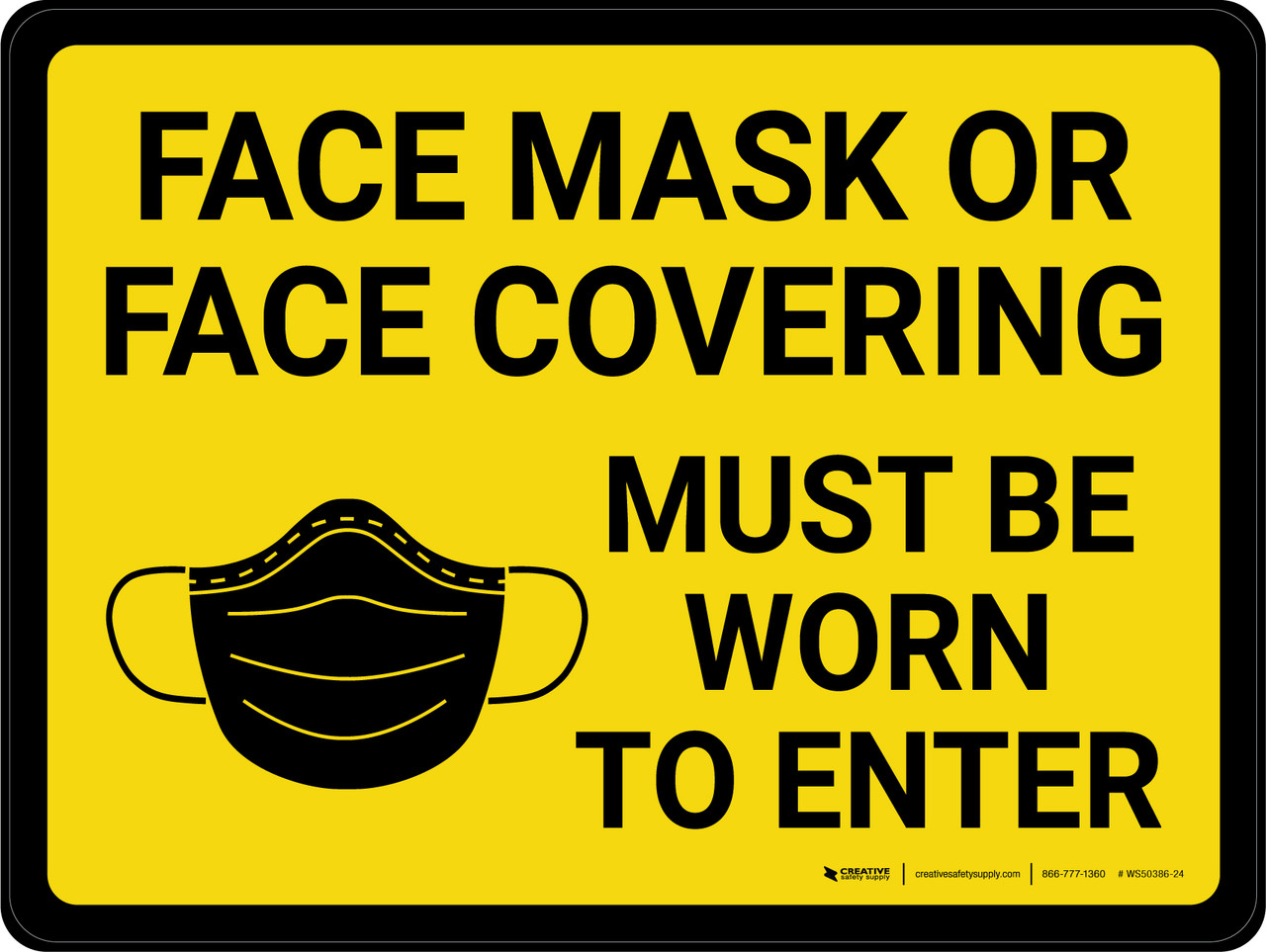 face mask required sign pdf