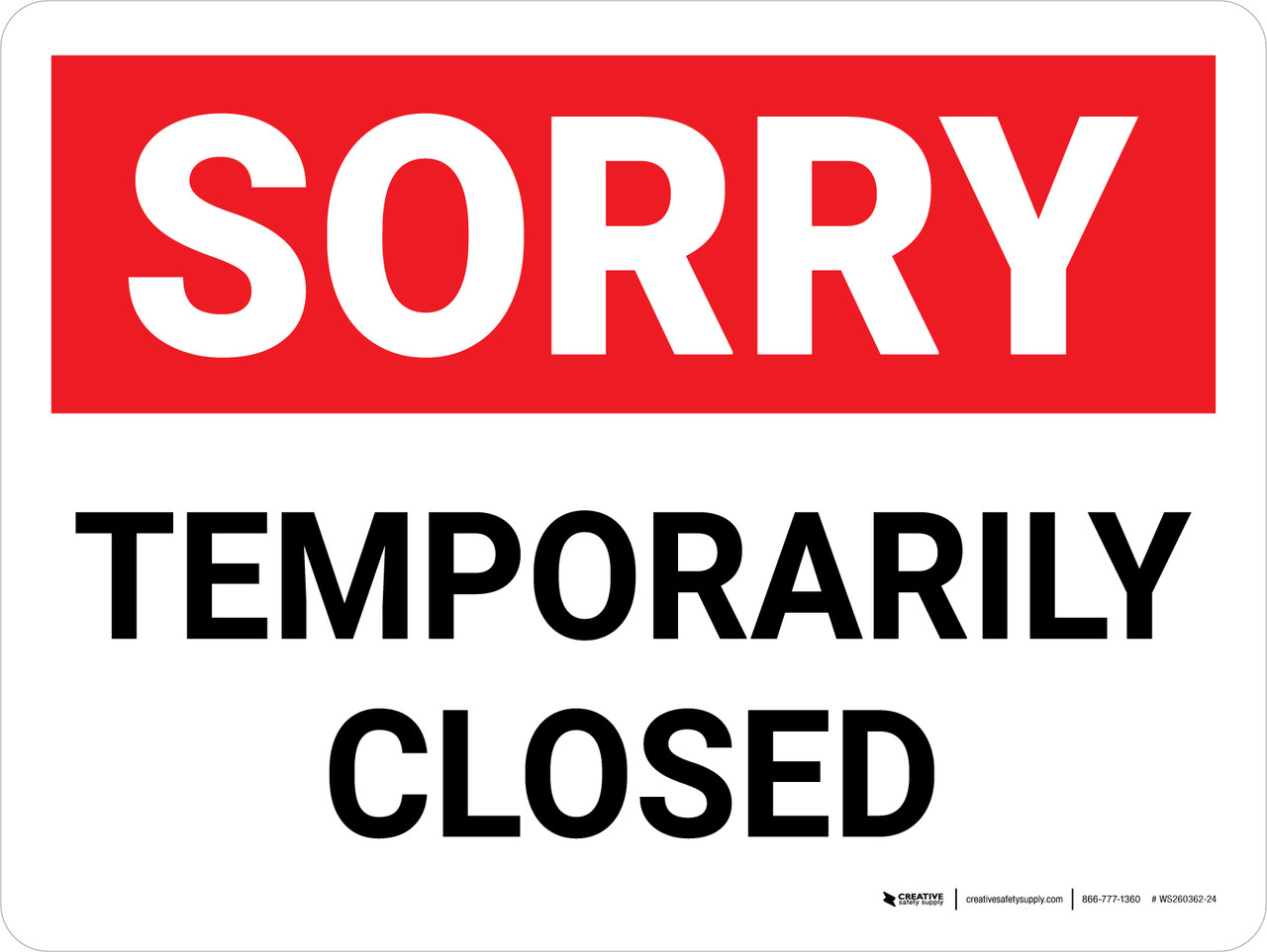sorry temporarily closed