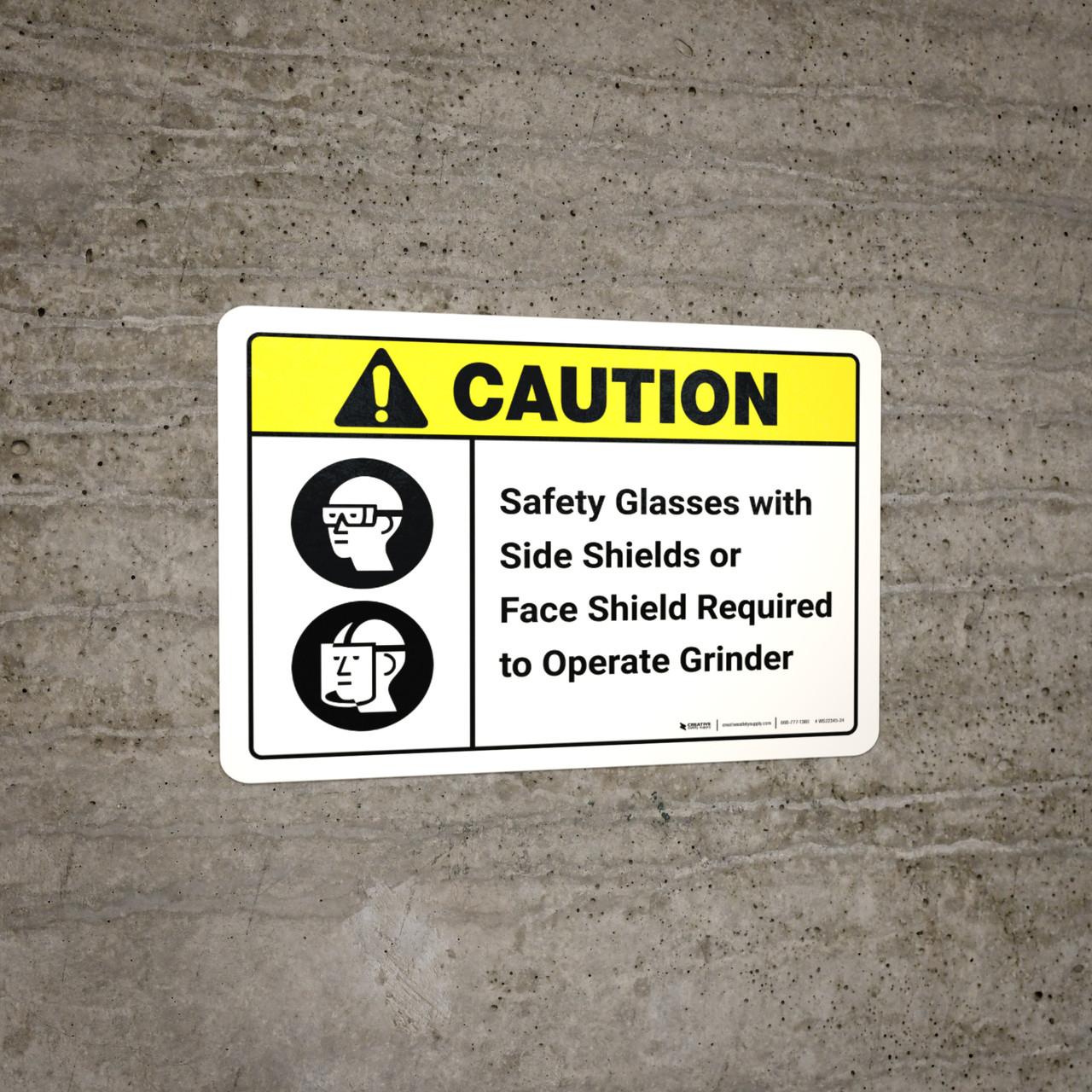 Caution Safety Glasses Side Shields Face Shield Required To Operate