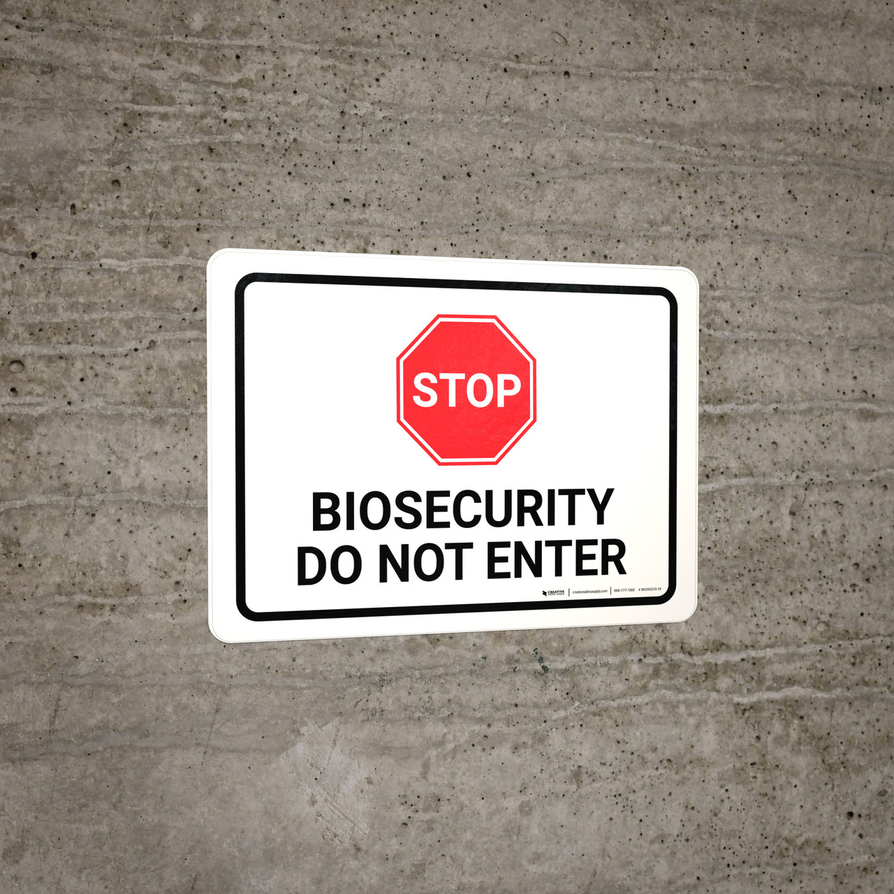 STOP: Biosecurity Do Not Enter Landscape - Wall Sign
