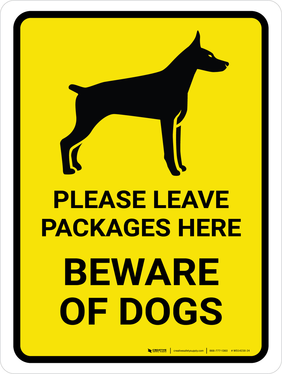 beware of dog sign