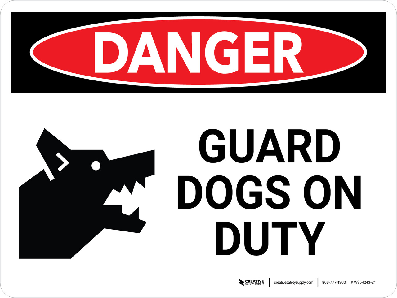 warning guard dog sign