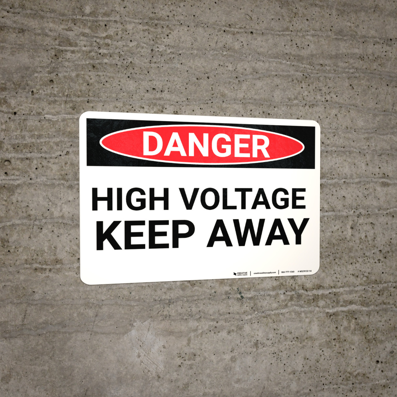 Danger High Voltage Keep Away Wall Sign
