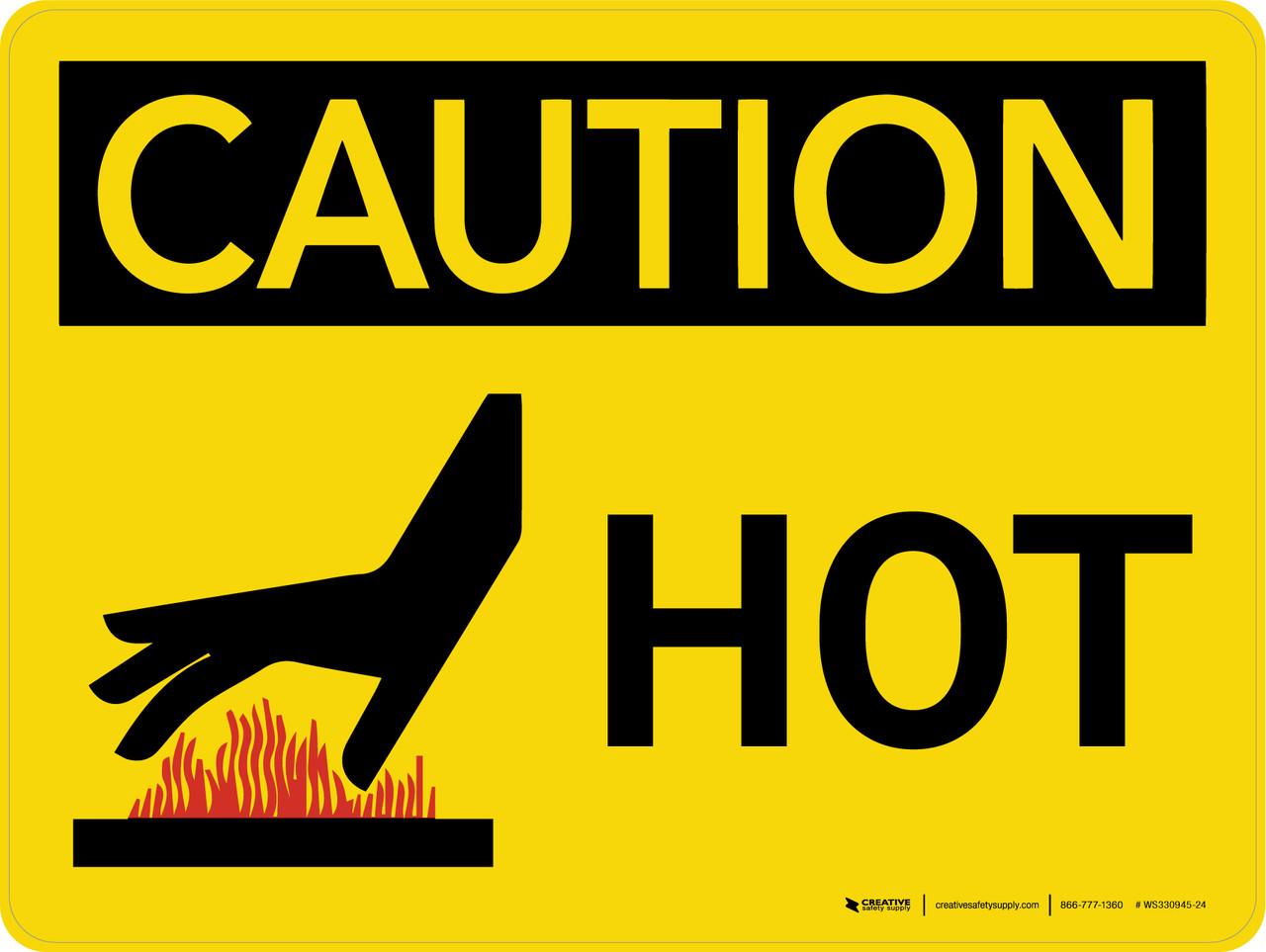 hot warning sign