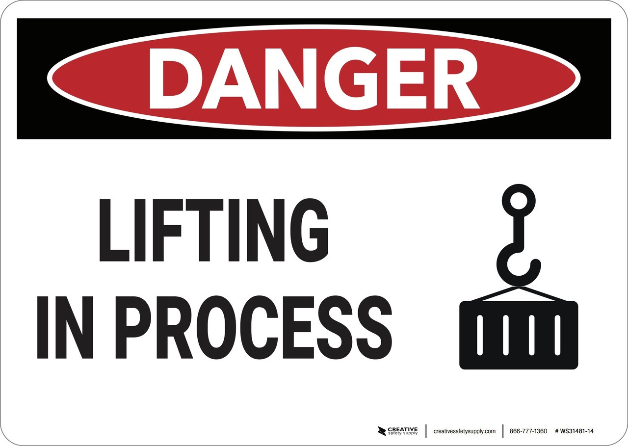 Danger: Lifting in Process - Wall Sign