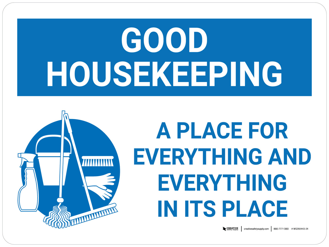 Good Housekeeping A Place For Everything Landscape with Graphic Wall Sign