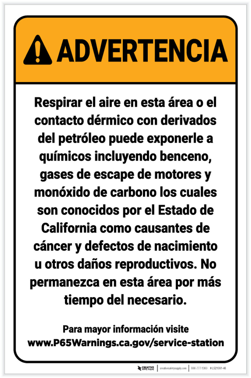 Warning labels in spanish