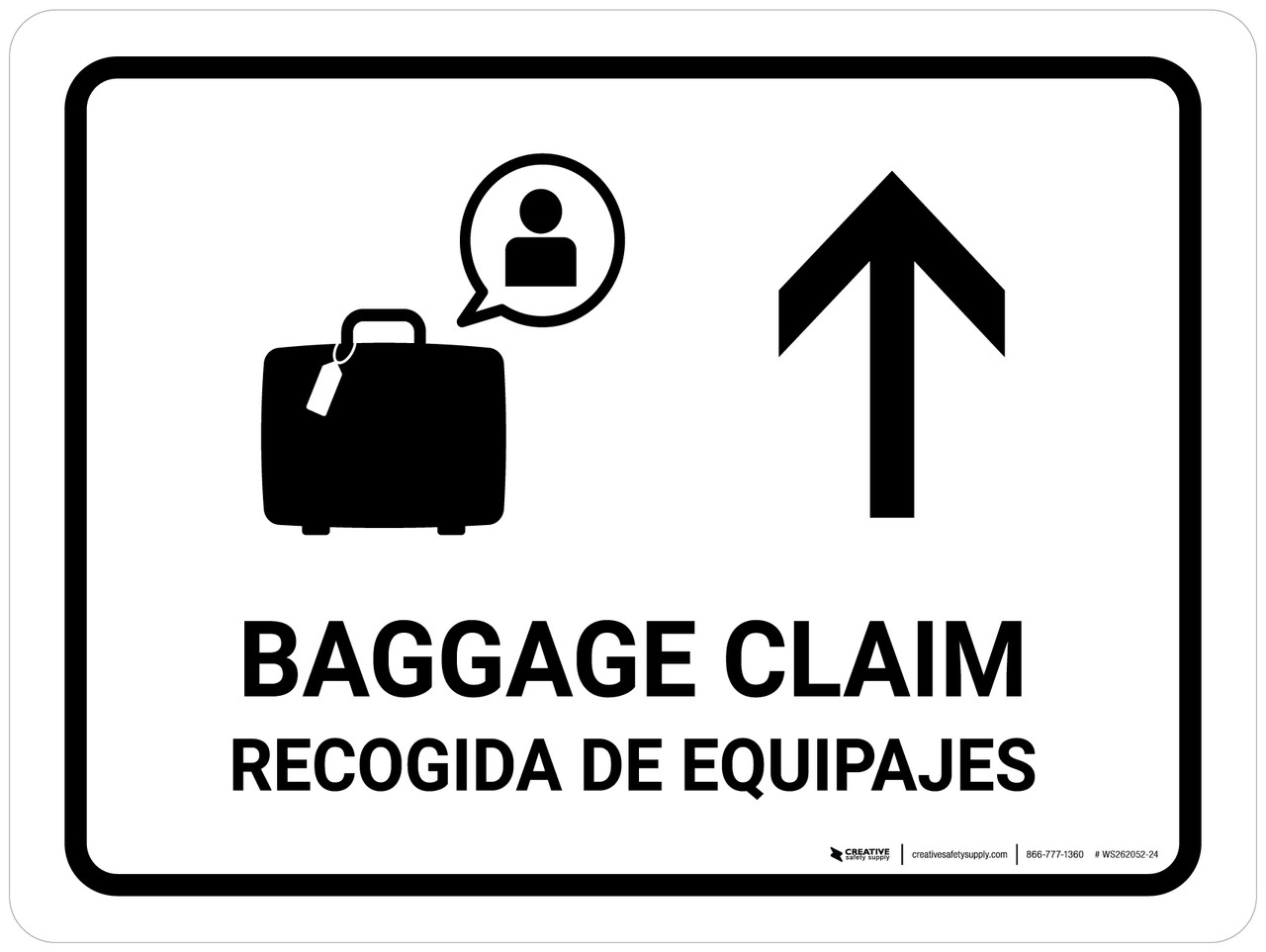 printable baggage claim sign