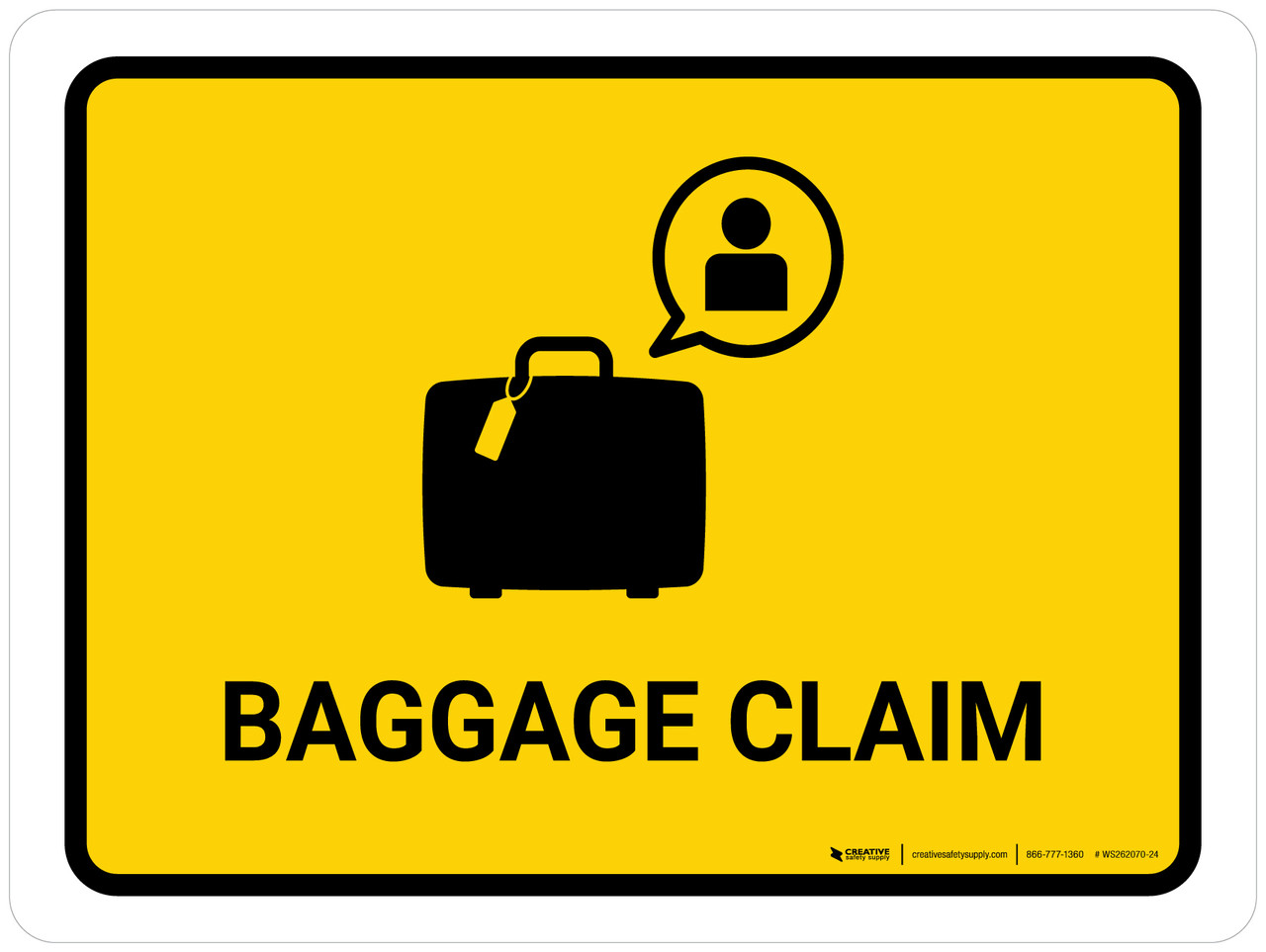 printable baggage claim sign