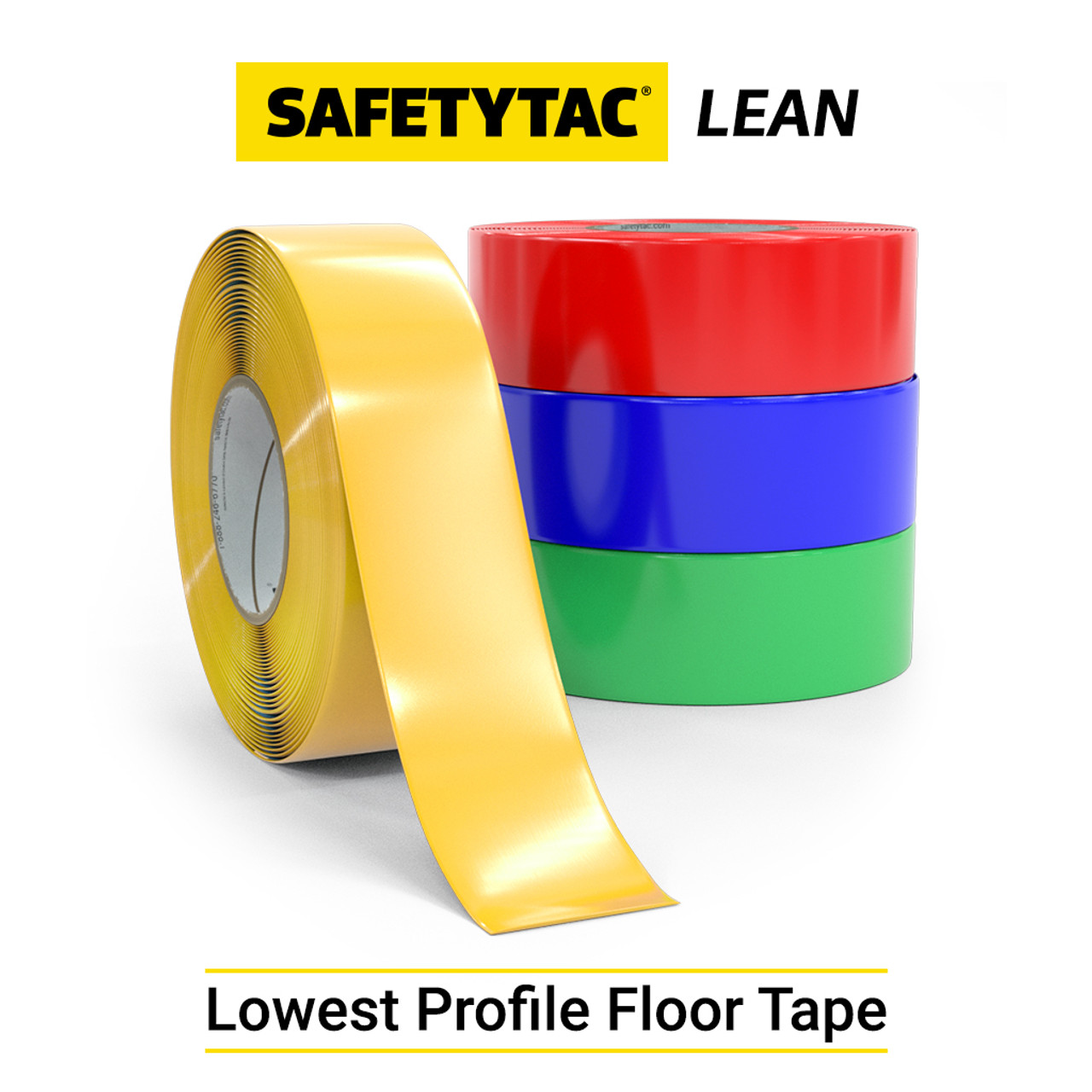 4 RED Solid Color Tape - 100' Roll - Safety Floor Tape