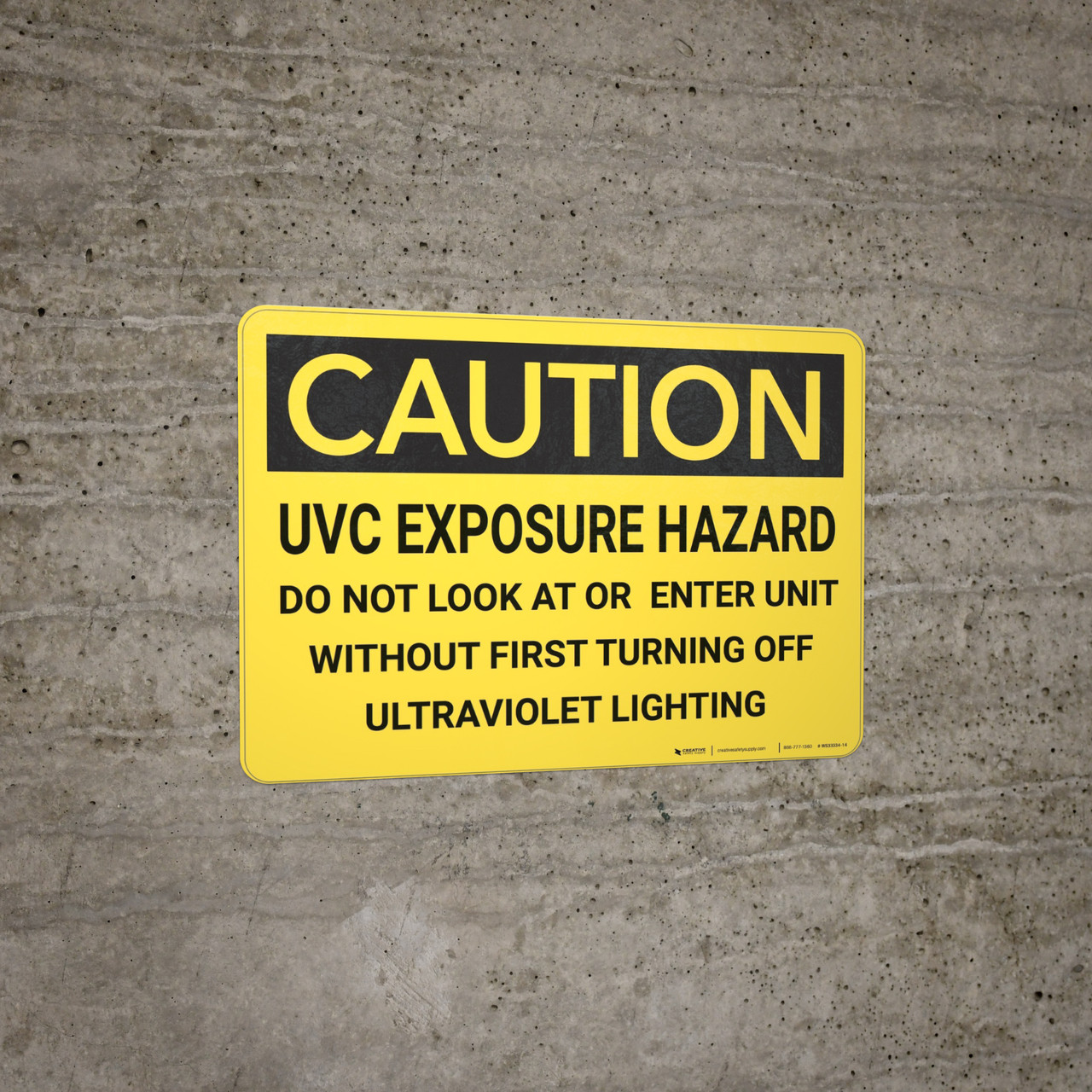 Caution: UVC Exposure Hazard - Wall Sign