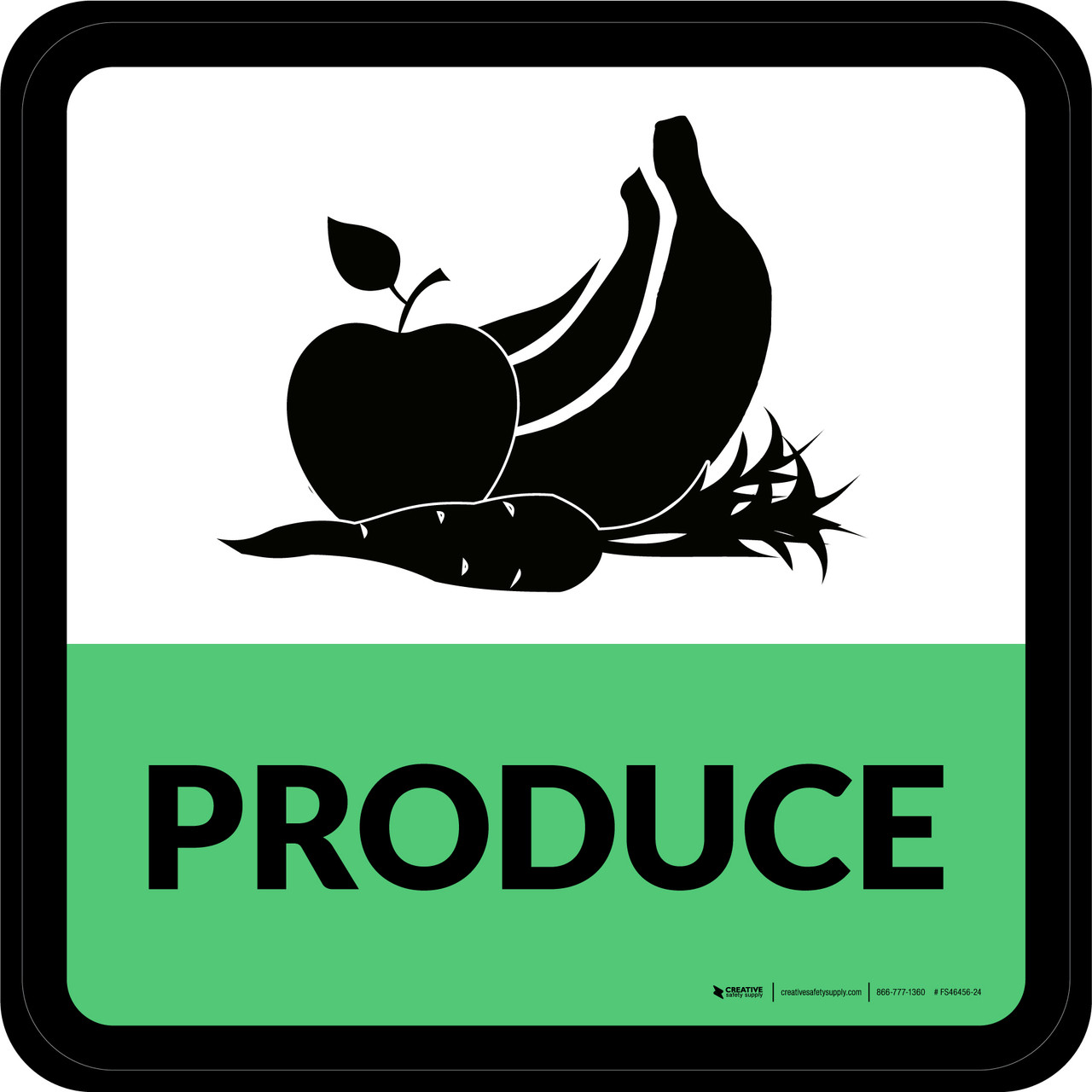 Produce Retail Square - Floor Sign
