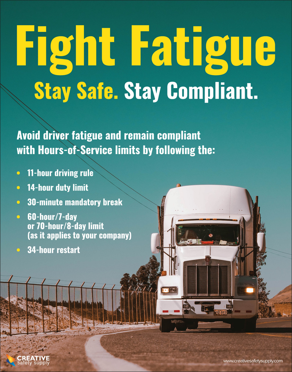 Safely Entering and Exiting Your Truck - Driver Awareness Poster