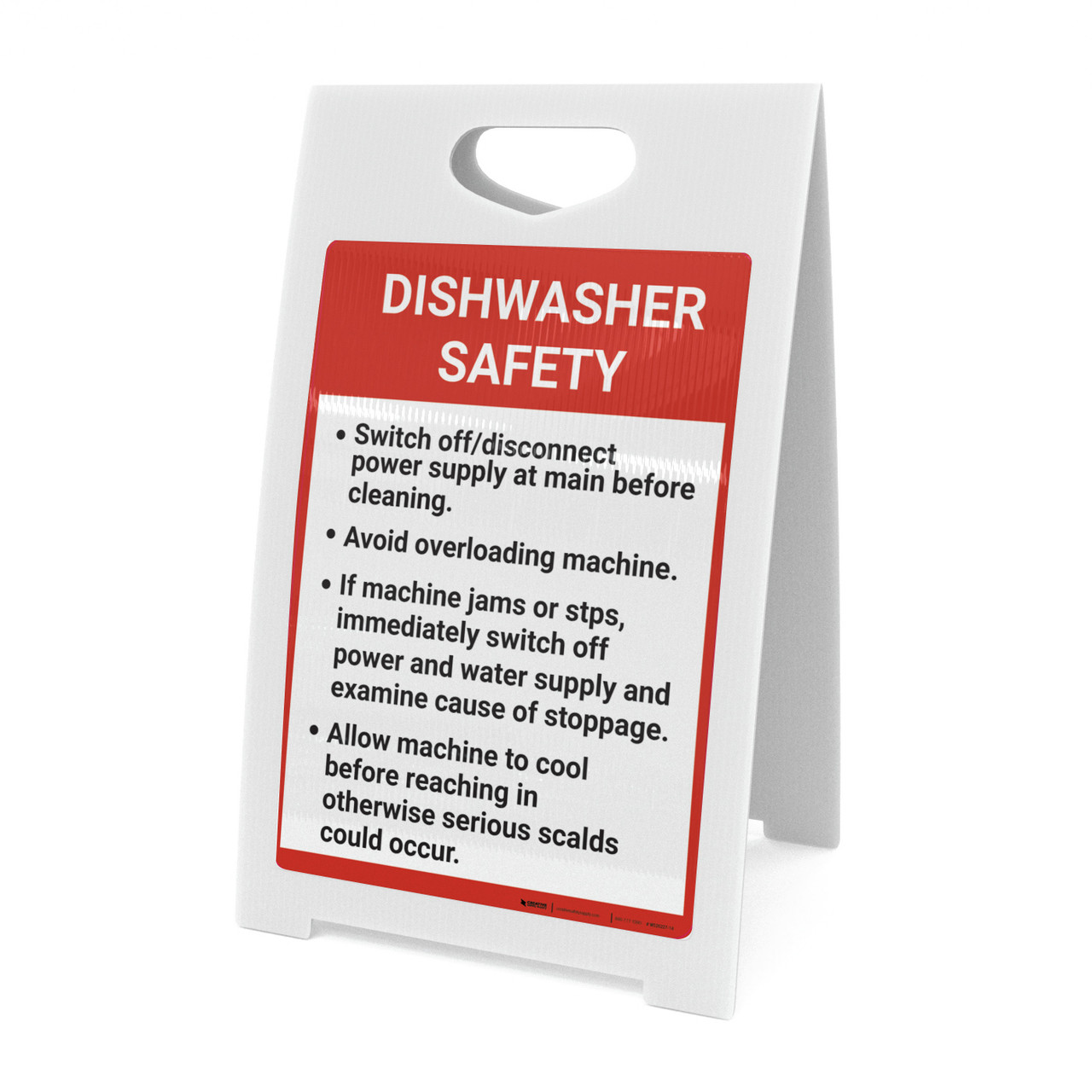 Dishwasher Safety Guidelines Portrait AFrame Sign