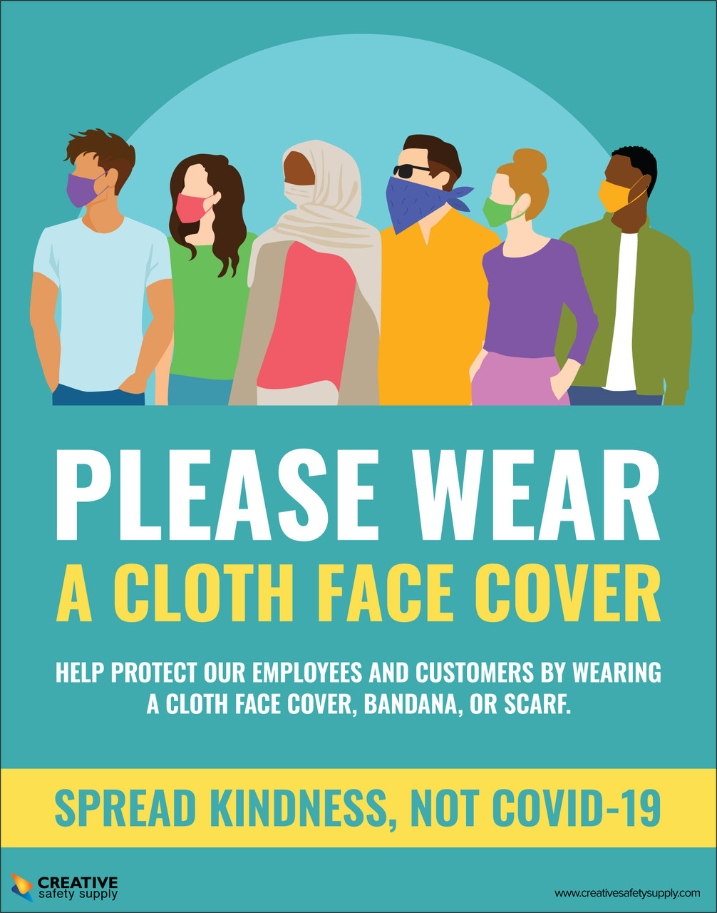 wear face covering poster