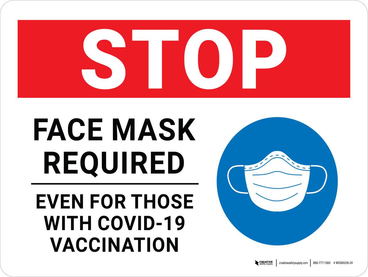 stop face mask required even for those with covid 19 vaccination with