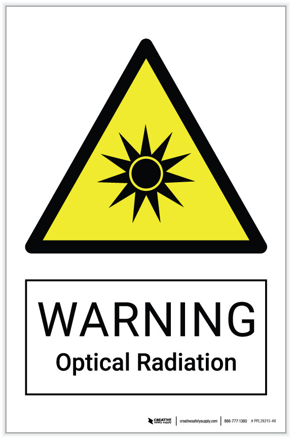 Warning Optical Radiation Hazard Label