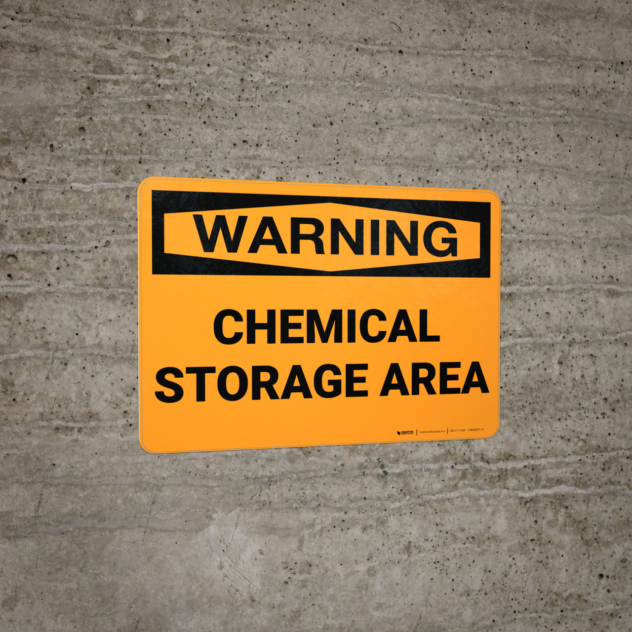 Hazard Chemical Storage Area Wall Sign