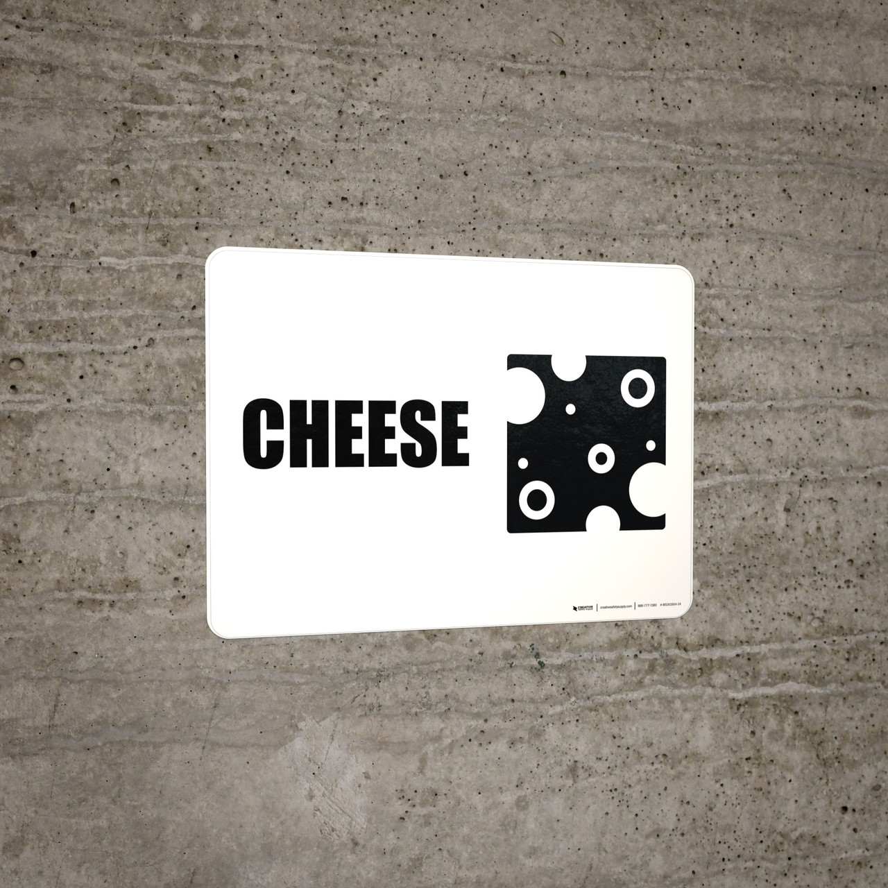 Sample Cheese Sign Cheese with Icon Landscape - Wall Sign