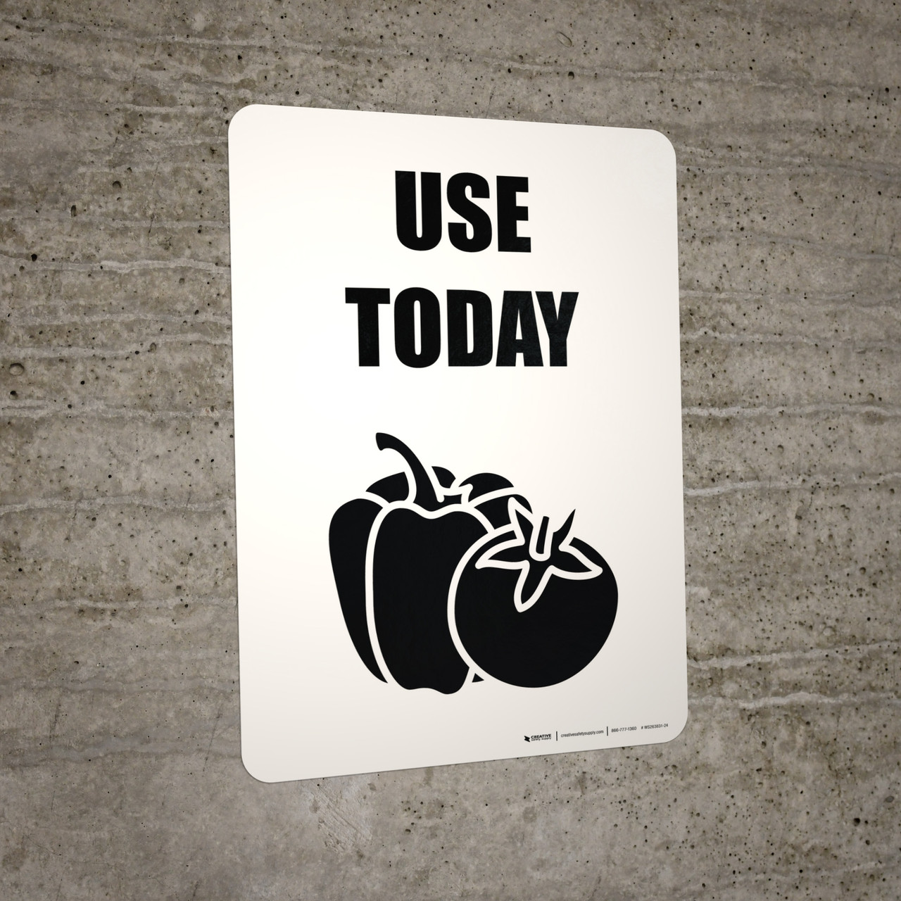 Use Today with Icon Portrait - Wall Sign | Creative Safety Supply