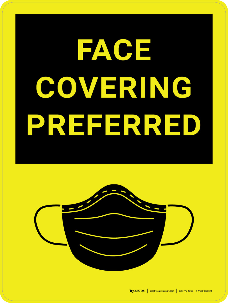 Face Covering Preferred - Wall Sign