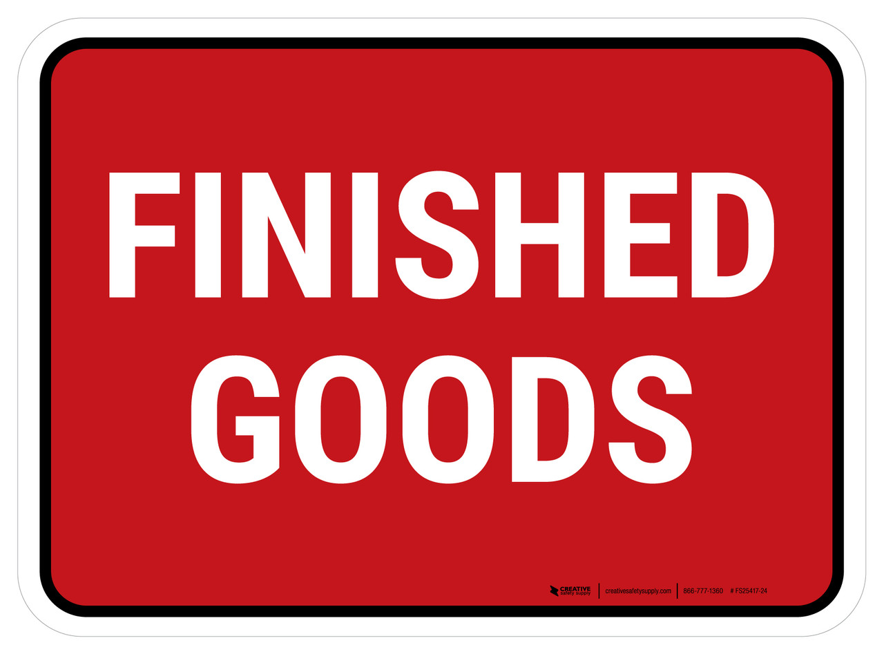 5S Finished Goods Red Rectangle - Floor Sign