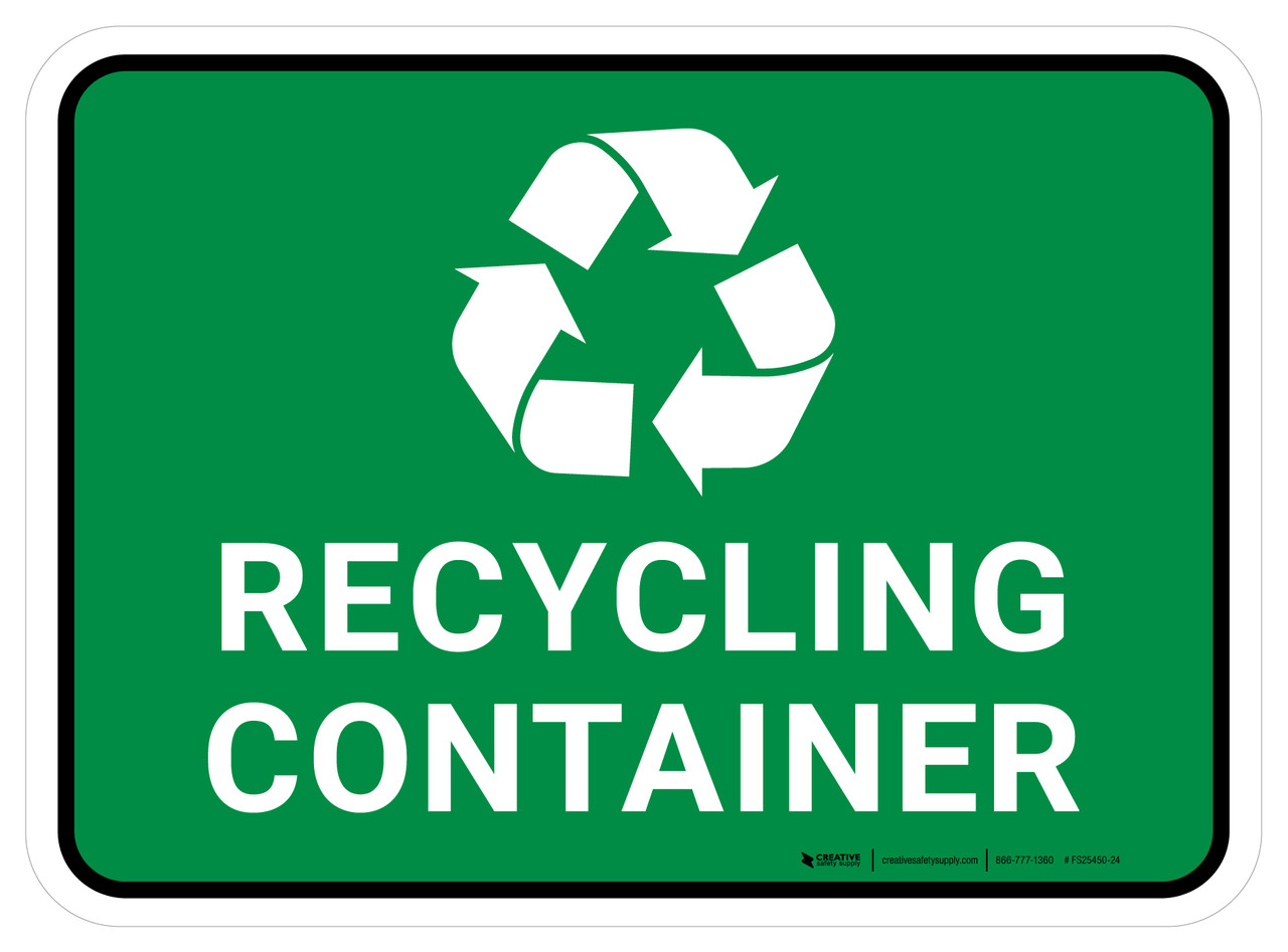 Rectangular Trash Signs 5S Recycling Container Rectangle - Floor Sign