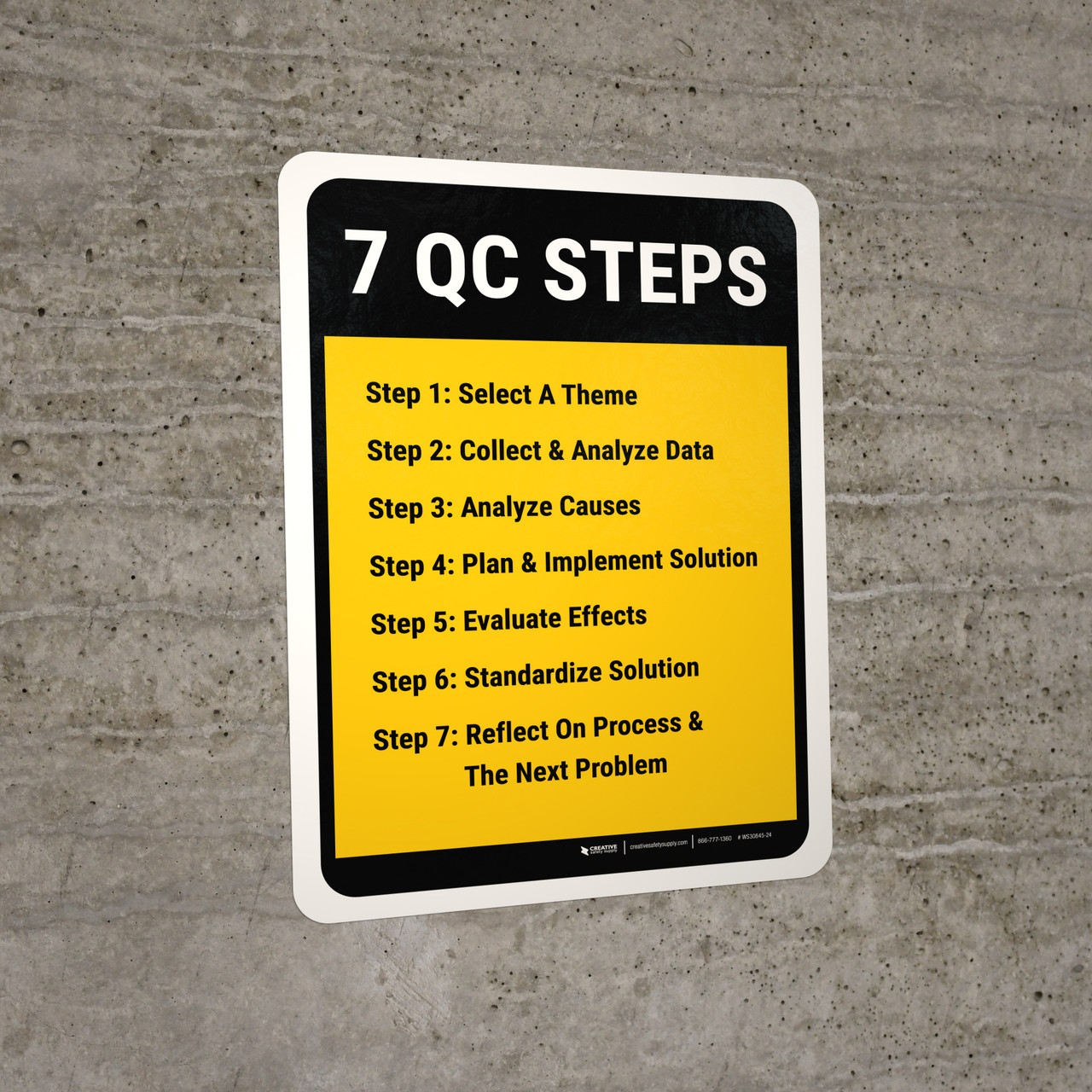 7 QC Steps Portrait - Wall Sign