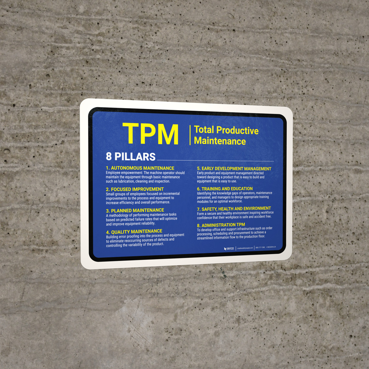 TPM 8 PILLARS Landscape - Wall Sign